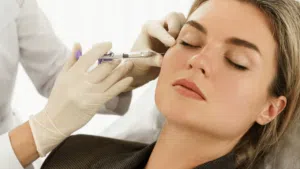 Woman getting dermal fillers